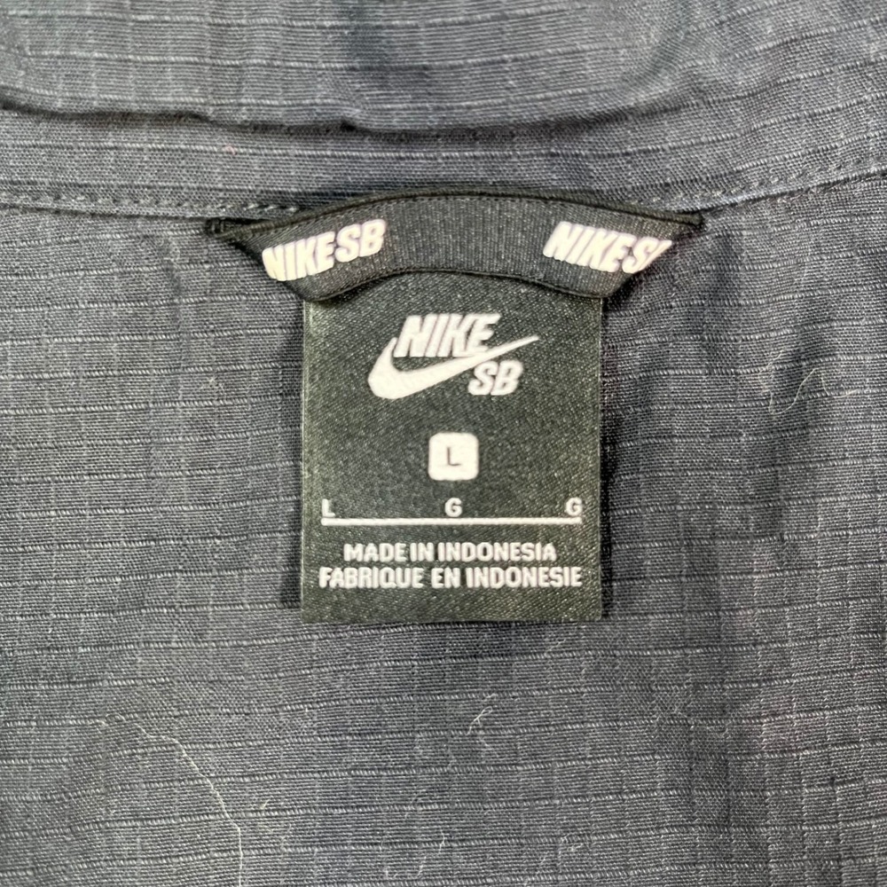 Nike SB Flex Coaches Chore Jacket Black Ripstop Utility Skate Coat Mens Large L - Picture 13 of 16